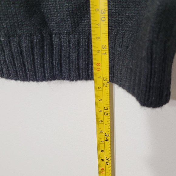 JJ Authentic Black Knit Mini Sweater Tunic Dress Shory Sleeve Sequins Keyhole L - Picture 8 of 10